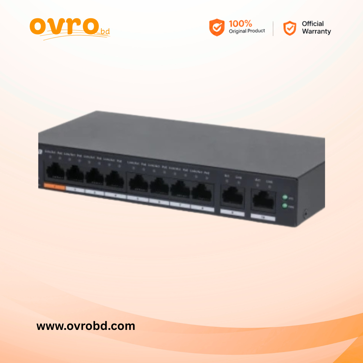 Dahua DH-CS4010-8ET-60 10-Port Cloud Managed Desktop Switch with 8-Port PoE