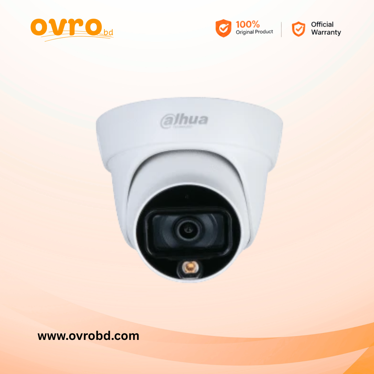 Dahua DH-HAC-HDW1209TLQP-LED 2M Full-color Starlight HDCVI Eyeball Camera