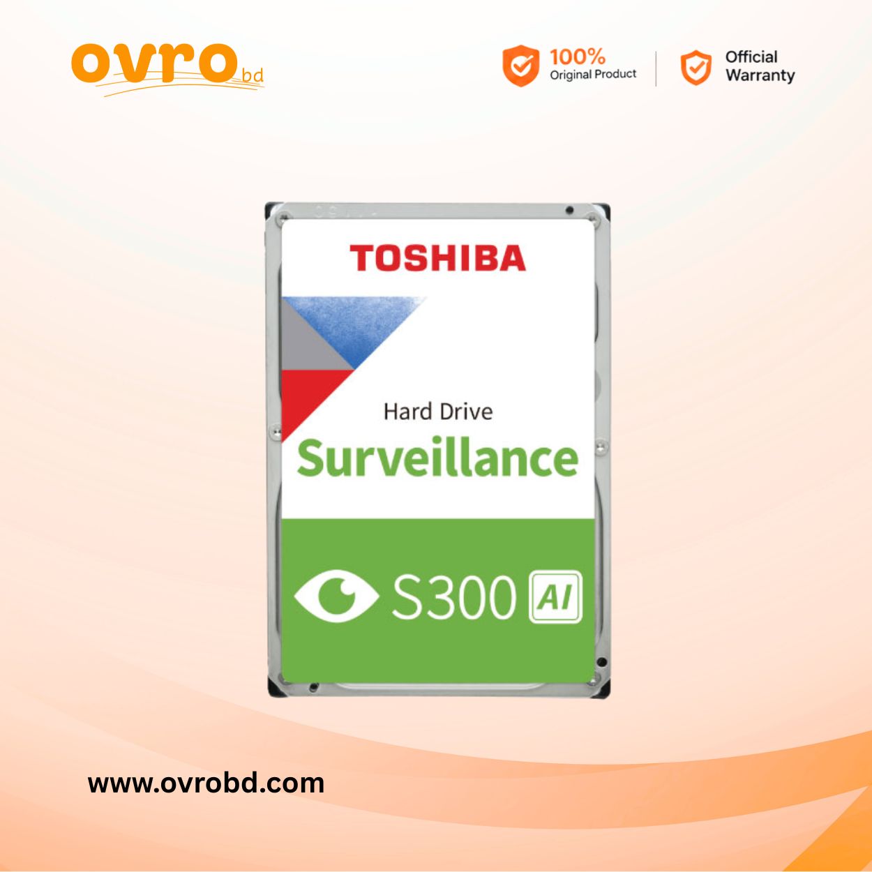 Toshiba S300 AI 16TB Surveillance Hard Drive MG11ACA16TE-V