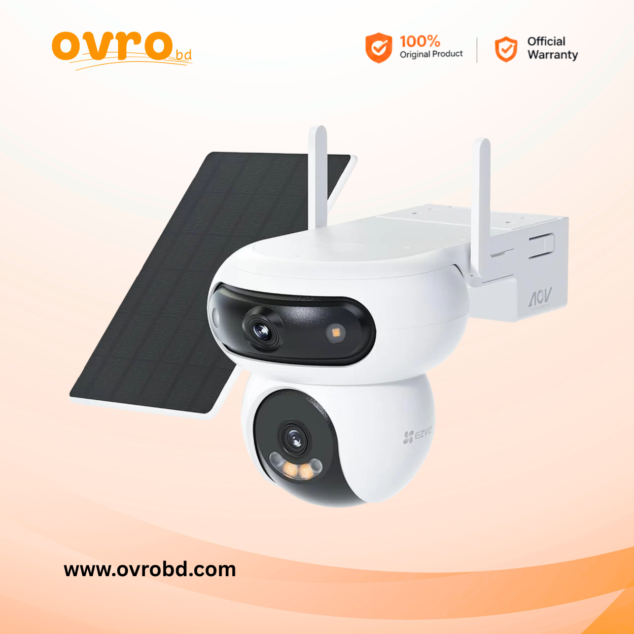 EZVIZ CB90 Dual 3K Kit (5MP + 5MP) Solar Battery Wi-Fi Camera