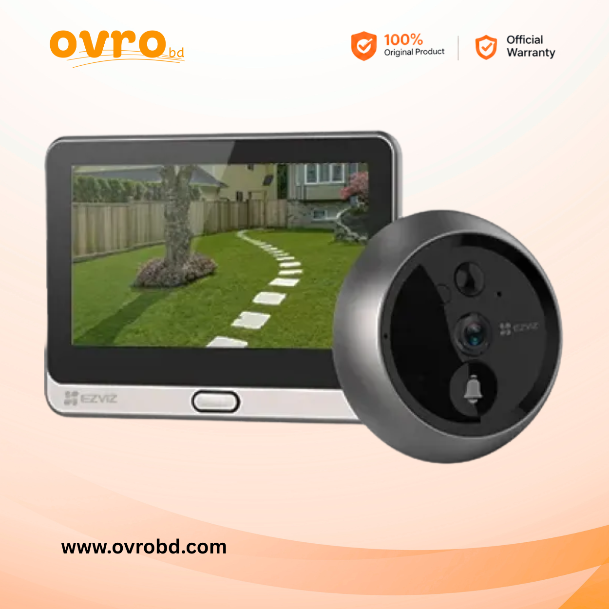 Ezviz CS-DP2C Smart Video Doorbell | Wireless Video Doorbell Camera