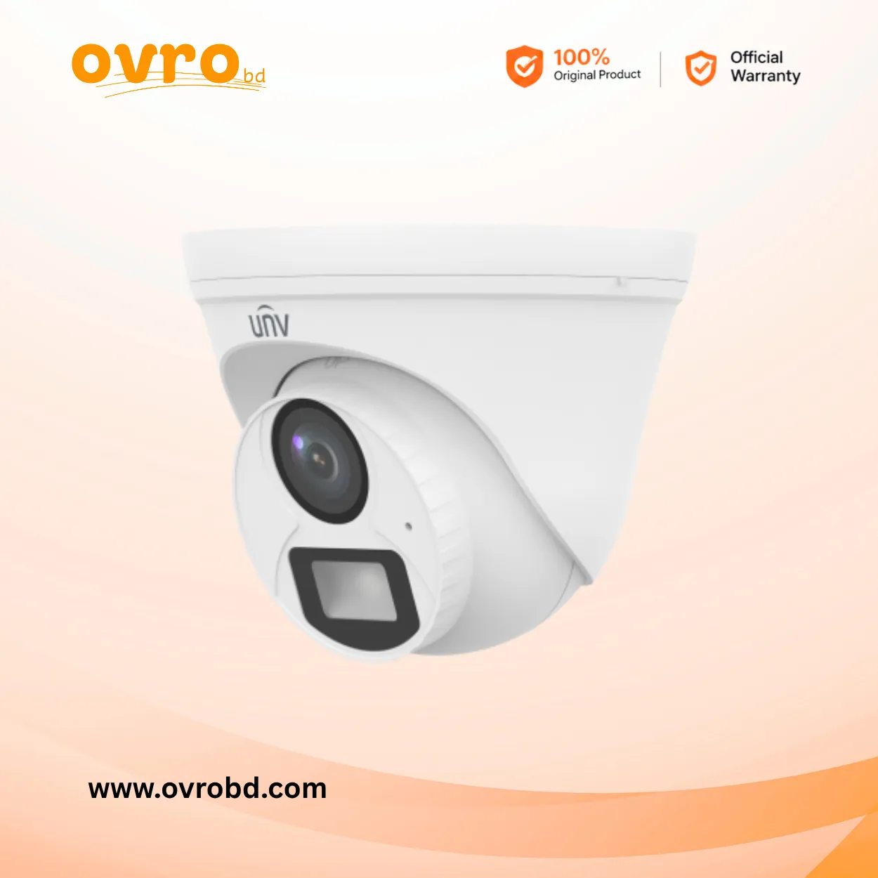 Uniview UAC-T115-AF28-W 5MP ColourHunter Fixed Warm Light Turret Analog CCTV Camera