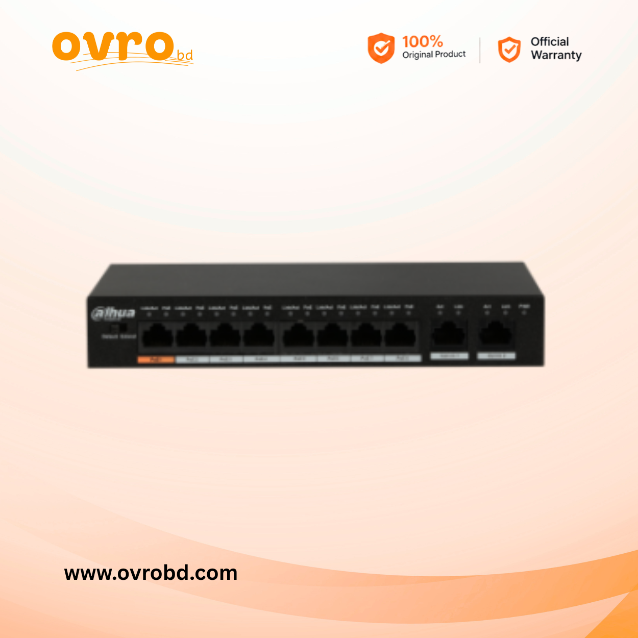 Dahua PFS3010-8ET-96 8-Port Fast Ethernet PoE Switch