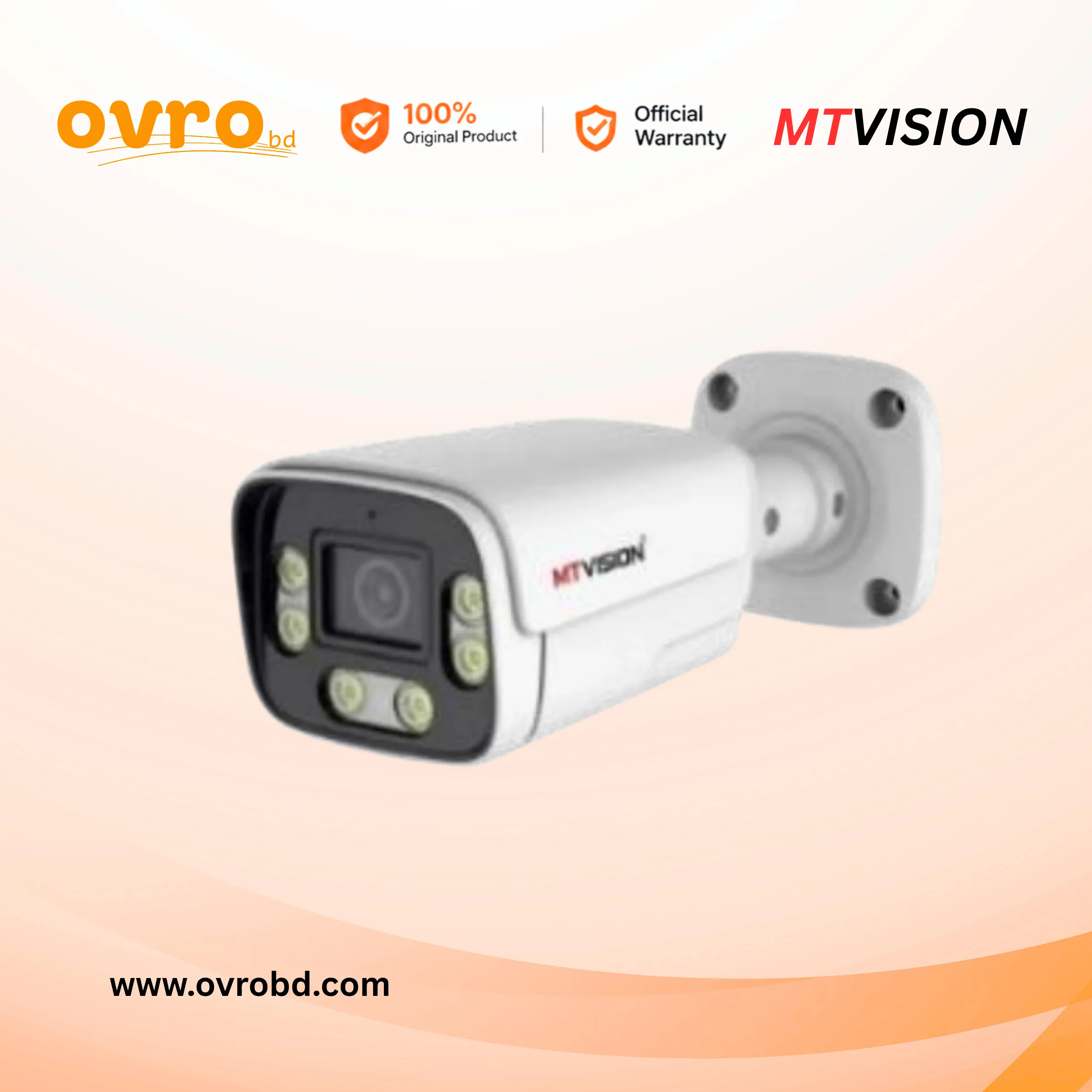 MT VISION MV-IPC-H81BM 5MP IP Bullet Full Color Two-Way Audio CCTV Camera