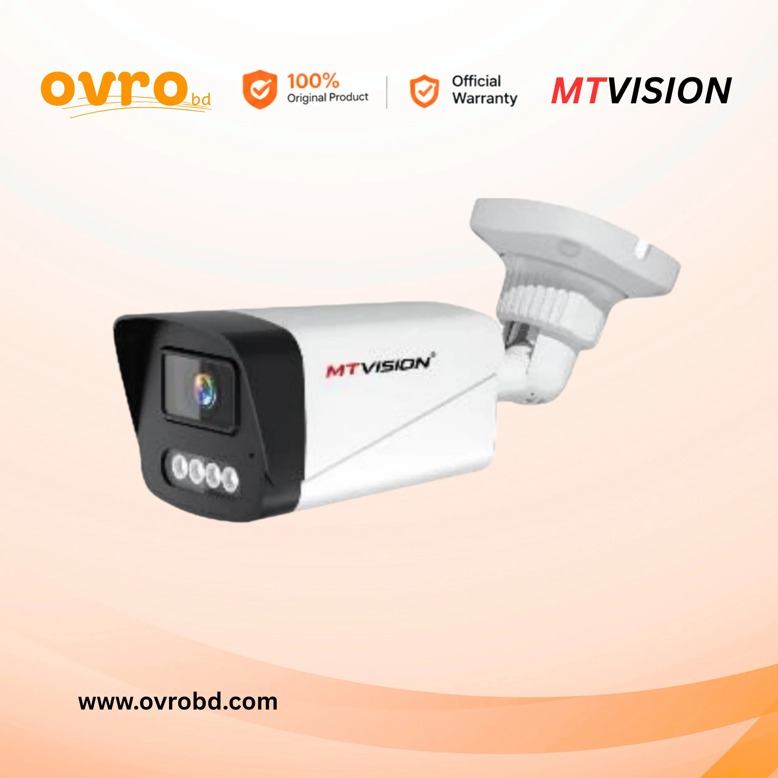 MT VISION MV-IPC-H10BP 3MP IP Bullet Full Color Audio CCTV Camera