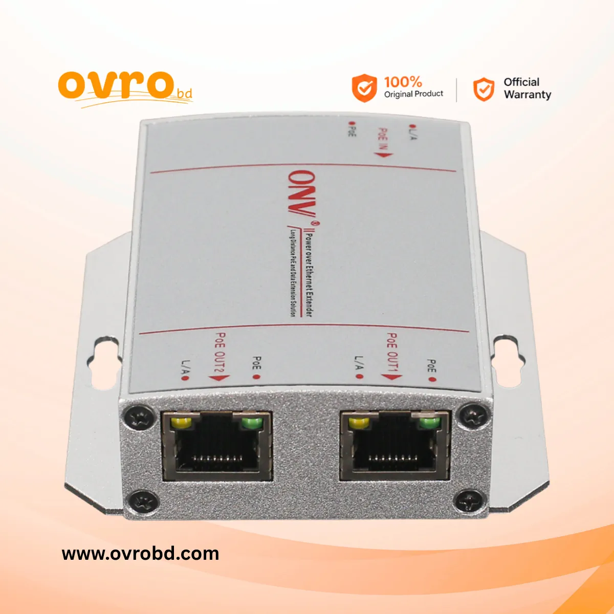 ONV-PSE-PD3302 Gigabit 3-Port PoE Extender with 2 PoE Output Ports