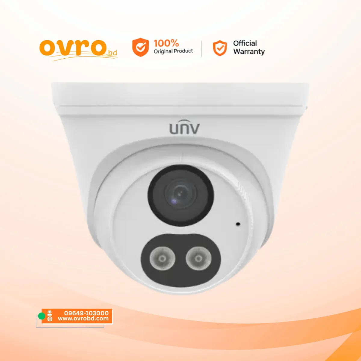 Uniview IPC3612LB-AF28K-WL 2MP ColorHunter Turret IP Camera