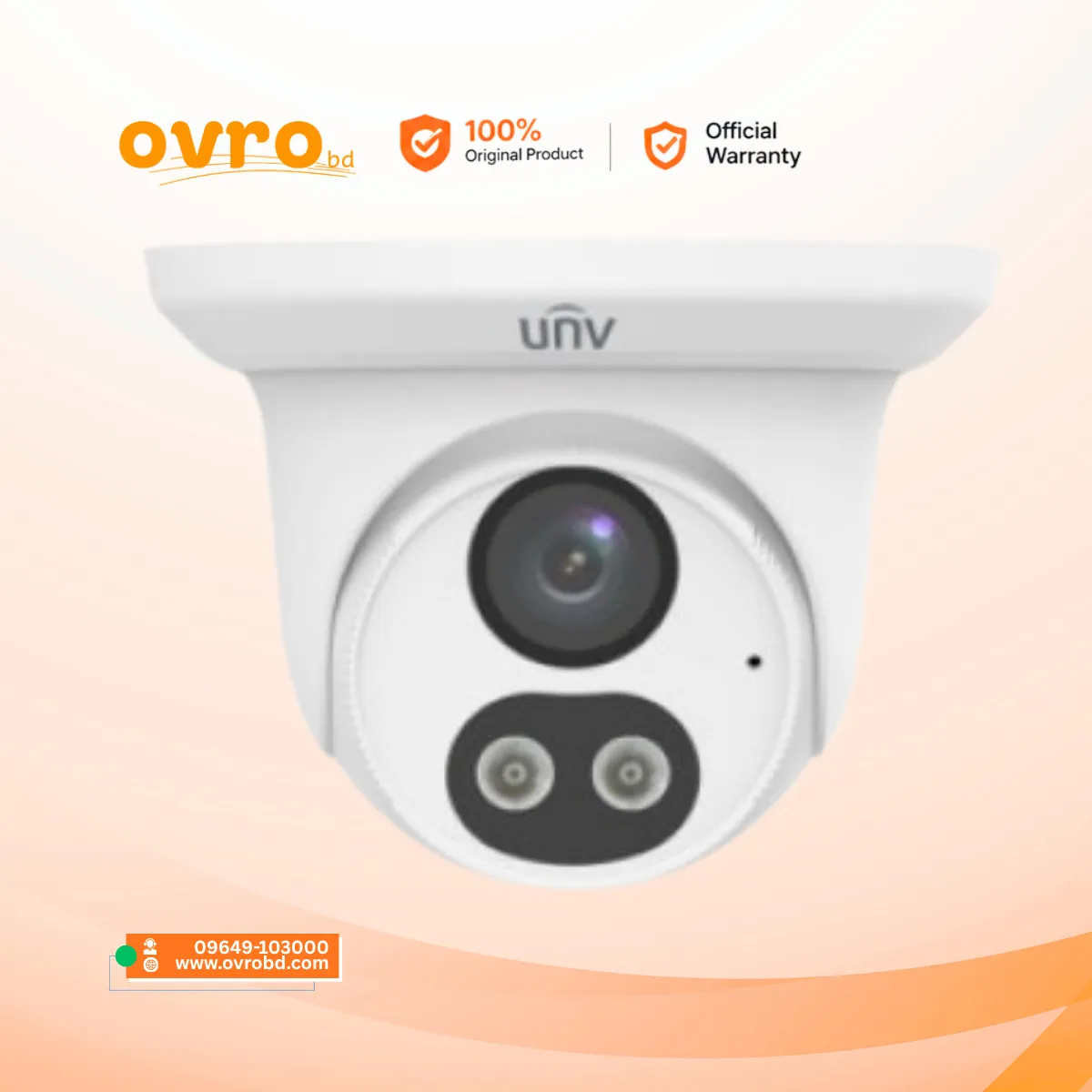 Uniview IPC3614LB-AF28K-DL 4MP ColorHunter Dual-Light Turret IP Camera