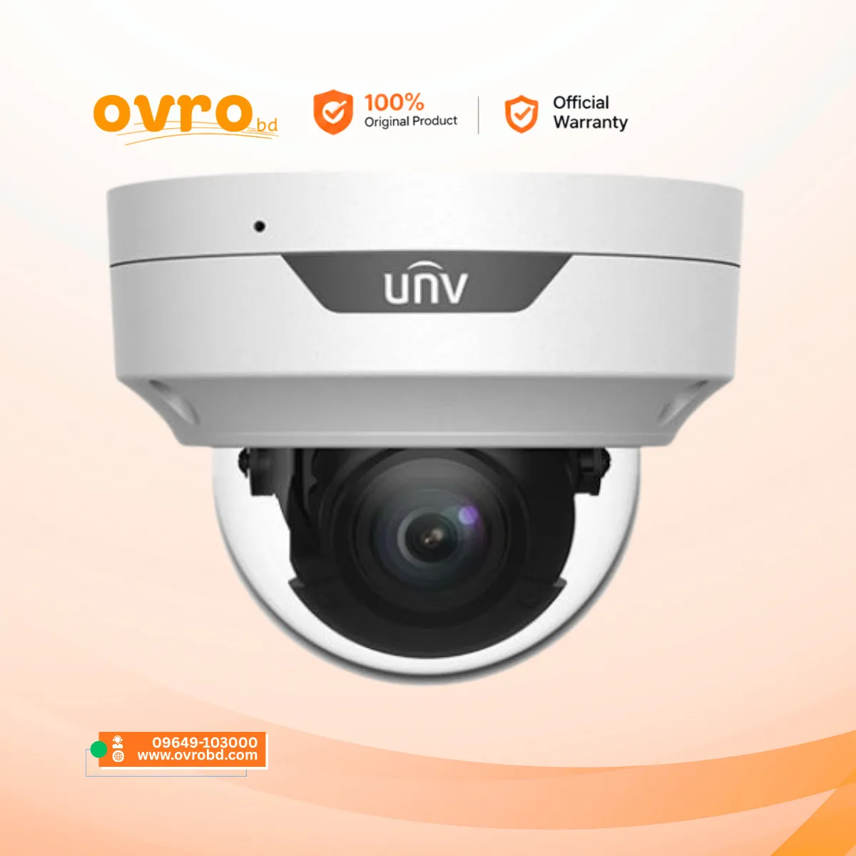 Uniview IPC3514LE-ADF28K-WP 4MP ColorHunter Wise-ISP Dome Network Camera