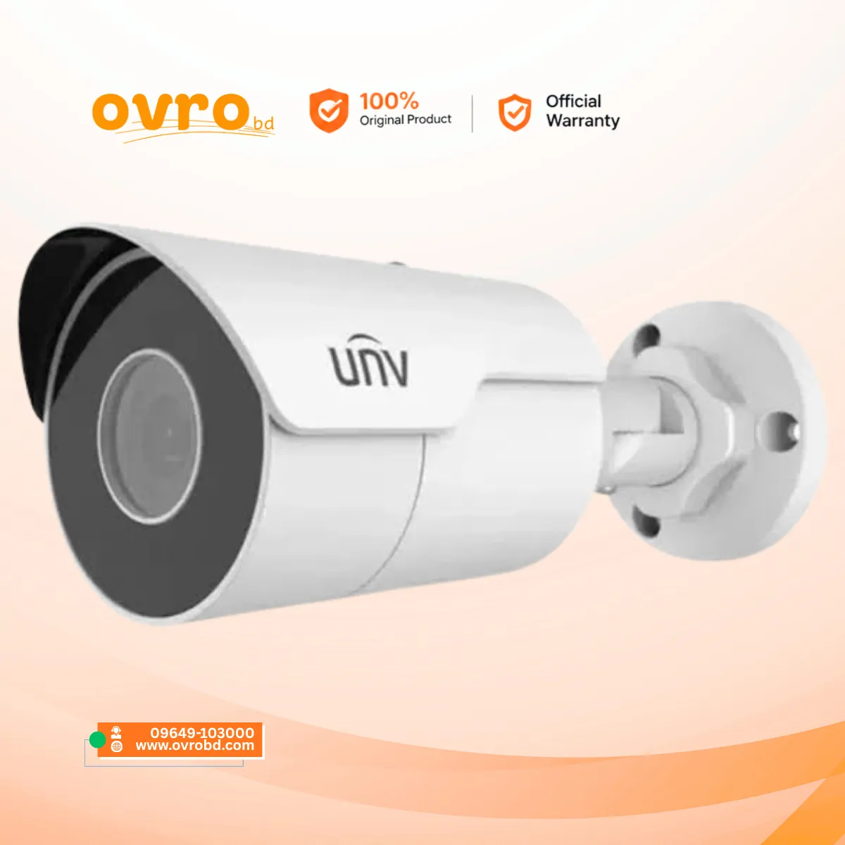 Uniview IPC2124LR5-DUPF40M-F 4MP EasyStar Mini Fixed Bullet IP Camera