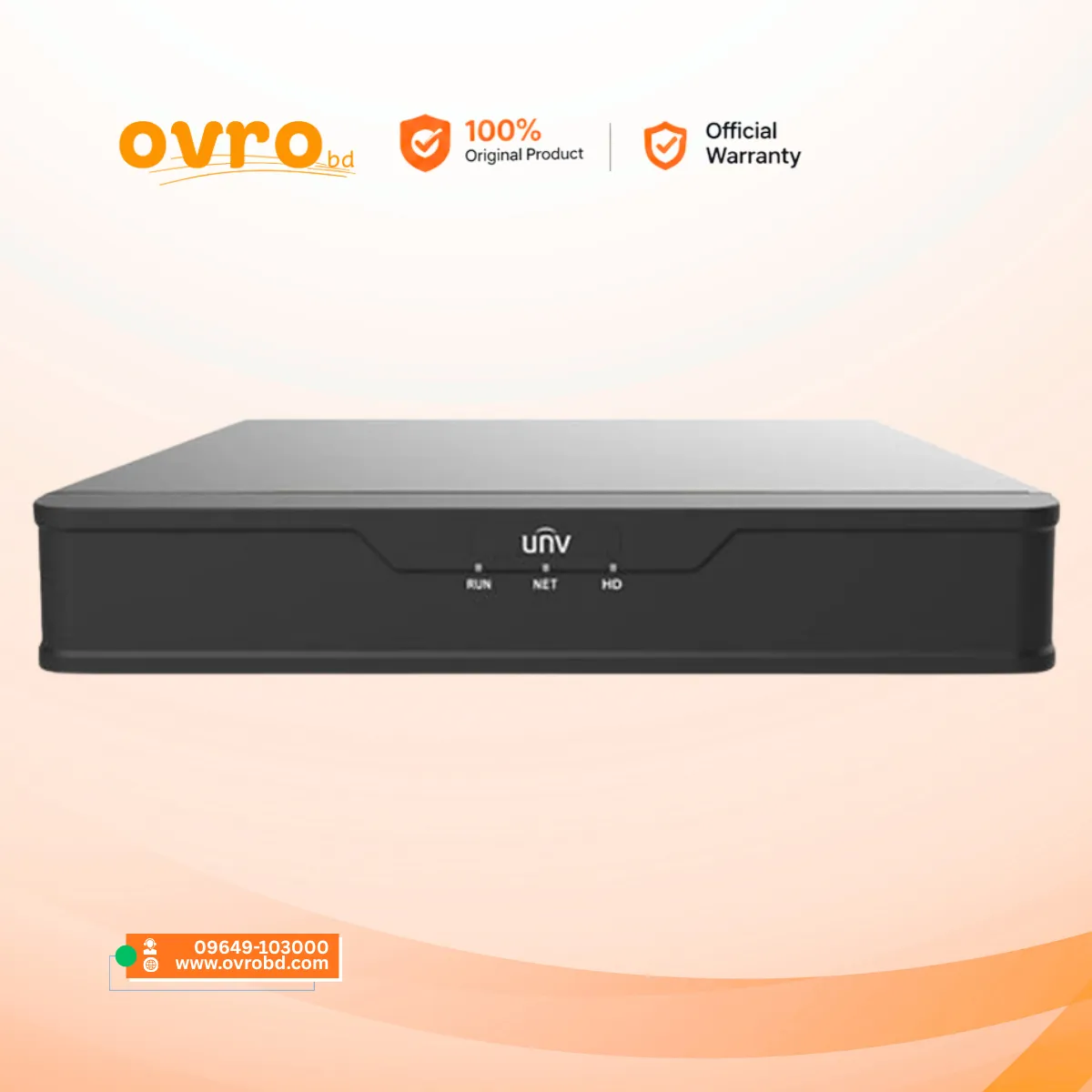 Uniview NVR301-04S3 4 Channel 4K NVR with 1 SATA HDD