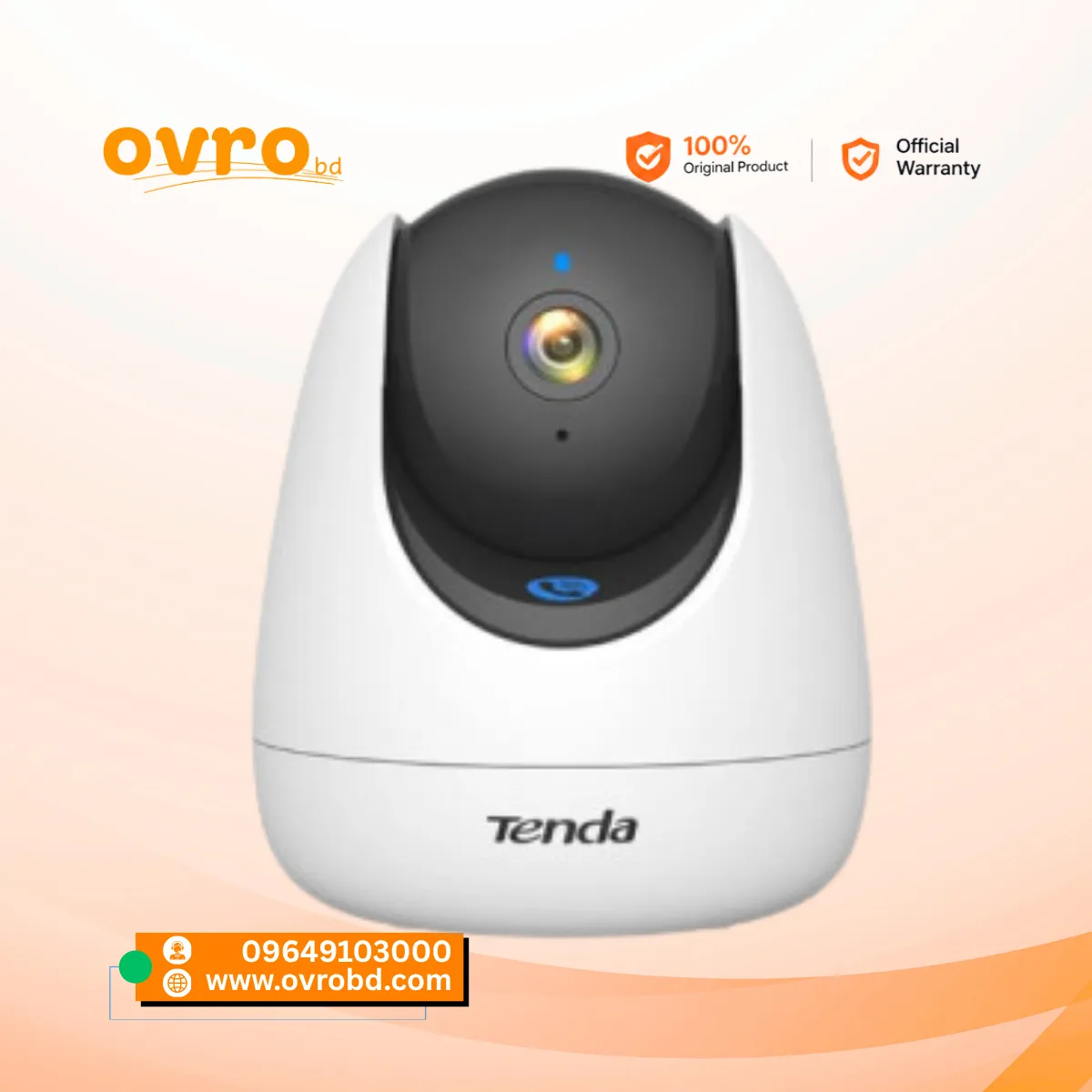 Tenda CP3 Pro 3MP Wi-Fi 6 Smart Pan & Tilt Indoor Security Camera