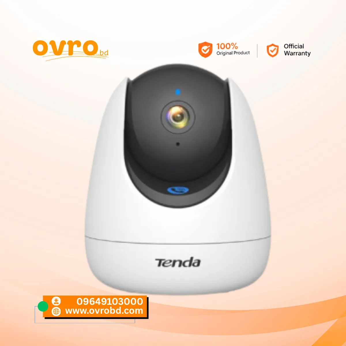 Tenda CP3 Pro 3MP Wi-Fi 6 Smart Pan & Tilt Indoor Security Camera