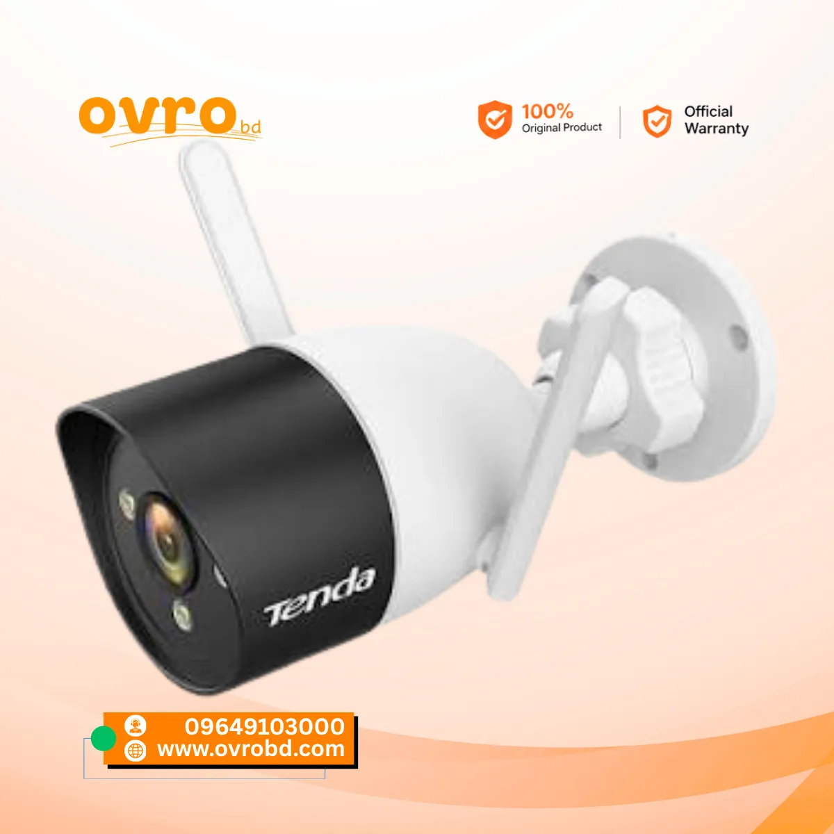 Tenda RT3 1080P Outdoor Wi-Fi Security Camera with Color Night Vision