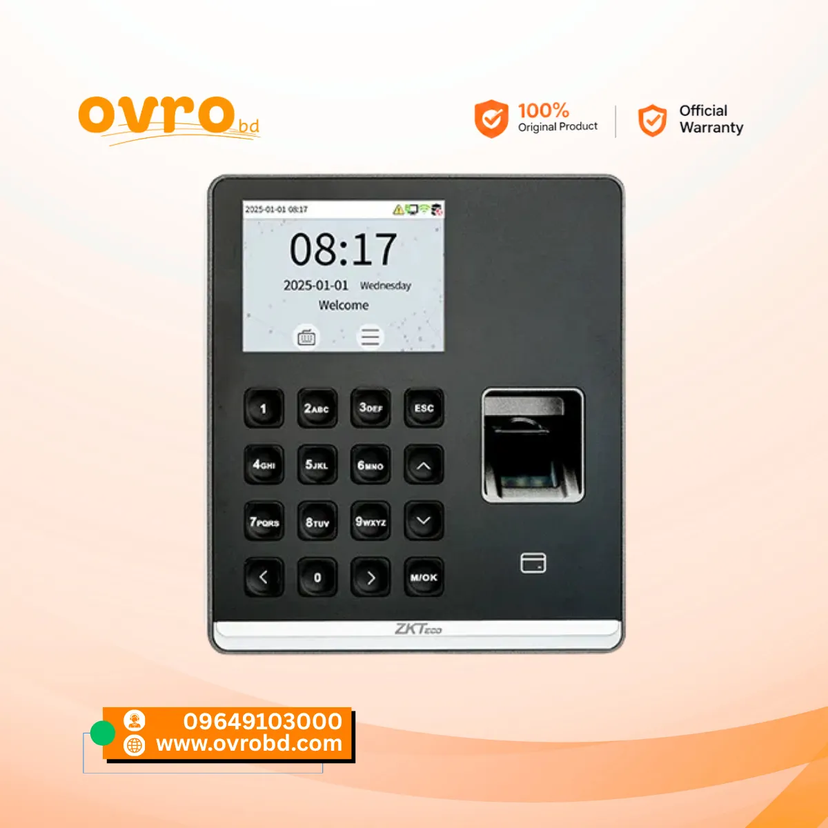 ZKTeco SenseFP M1 Fingerprint Time Attendance & Access Control Terminal