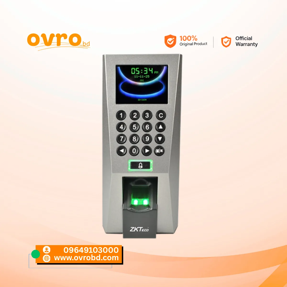 ZKTeco F18 Fingerprint Access Control Terminal