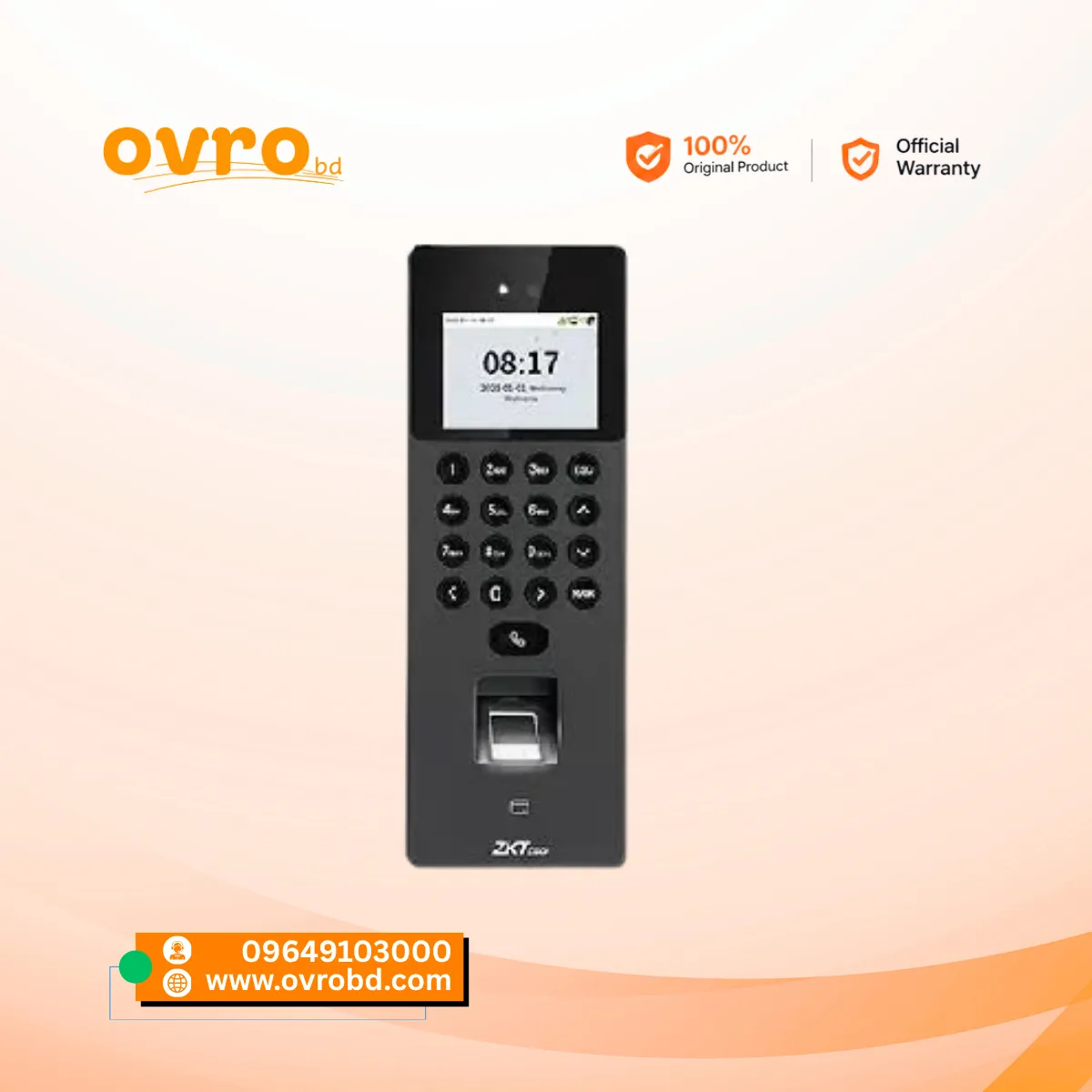 ZKTeco SenseFace 2A Face Recognition, Fingerprint & Card Access Control Terminal