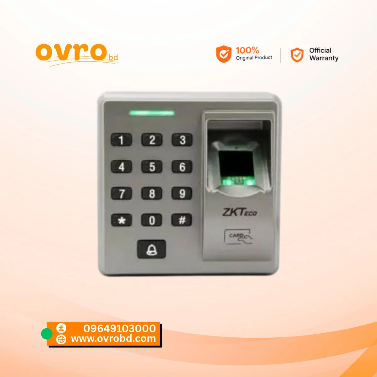 ZKTeco FR1300 Fingerprint, RFID & Password Access Control Reader